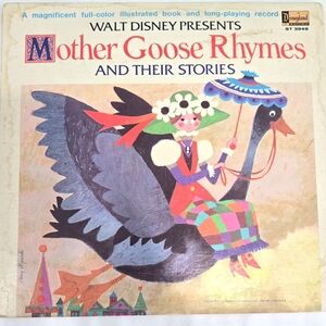 Vintage Disney Mother Goose Rhymes Book And Read Along LP Vinyl 1969 Disneyland